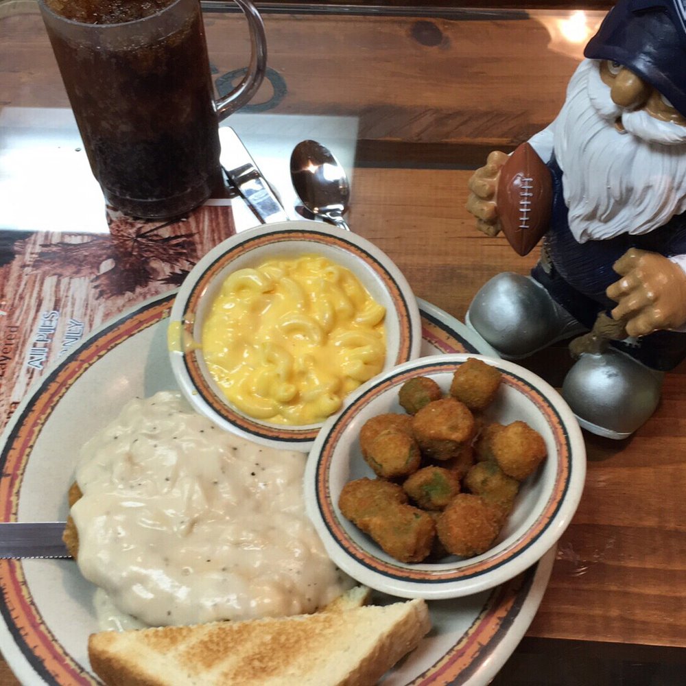 Garrett Wrangler Restaurant - Country fried steak, Mac n cheese, and fried okra - American Near Me - Ponca City, Oklahoma Garrett Wrangler Restaurant - Country fried steak, Mac n cheese, and fried okra - American Near Me - Ponca City, Oklahoma