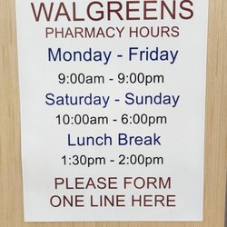 Walgreens - Pharmacy Hours