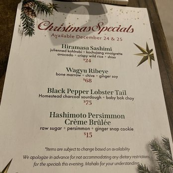 Lineage - Xmas 2020 specials. - Asian Fusion Near Me - Wailea, Hawaii Lineage - Xmas 2020 specials. - Asian Fusion Near Me - Wailea, Hawaii