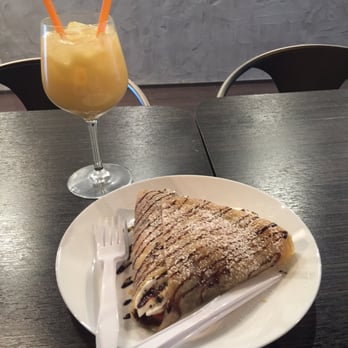 Cafe Crepes Square - Pina colada mocktail and fusion crepe - Desserts Near Me - Suwanee, Georgia Cafe Crepes Square - Pina colada mocktail and fusion crepe - Desserts Near Me - Suwanee, Georgia