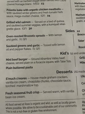 Menu photo 1 Roxx on Main Martinez, CA
