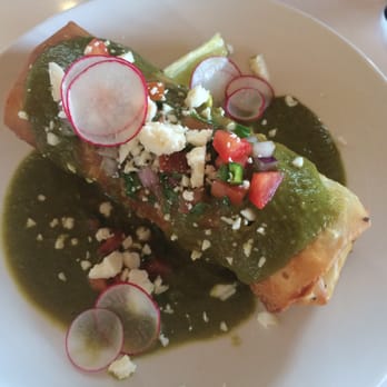 Ocotillo - Chimichanga with green chili sauce, scrambled eggs, chicken, broccoli & quest fresco - New American Near Me - Phoenix, Arizona Ocotillo - Chimichanga with green chili sauce, scrambled eggs, chicken, broccoli & quest fresco - New American Near Me - Phoenix, Arizona