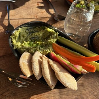 Greens Restaurant - Green Goddess Hummus with Pita - Vegetarian Near Me - San Francisco, California