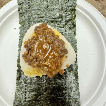 Onigiri Onibe - Beef miso with fresh egg yolk - Japanese Near Me - Honolulu, Hawaii