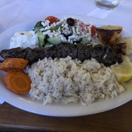 Lamb souvlaki dinner $24 Lamb souvlaki dinner $24