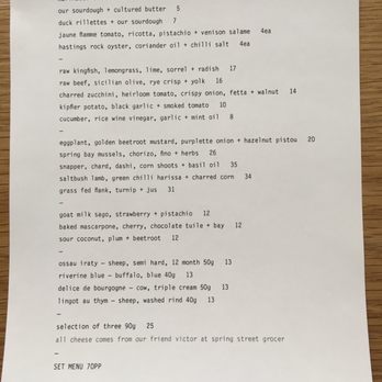 Host - Here's today's menu. The menu changes regularly based on what produce is available and   In season - Modern Australian Near Me - Brunswick, VIC