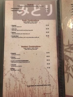 Menu photo 3 Midori Sushi Austin, TX