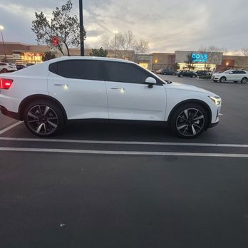 Midnight Window Tint - 2022 Polestar 2 with 5% tint in back windows and 15% in the front. - Car Window Tinting Near Me - Lancaster, California