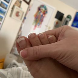Lindsy did an awesome job of my French manicure keeping it short on my toes to match my nails :D Lindsy did an awesome job of my French manicure keeping it short on my toes to match my nails :D