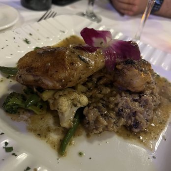 Chef Fredy's Table - Chicken entree with mushroom risotto - New American Near Me - Morristown, New Jersey