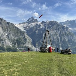 Paragliding Jungfrau - Takeoff site at Top of First