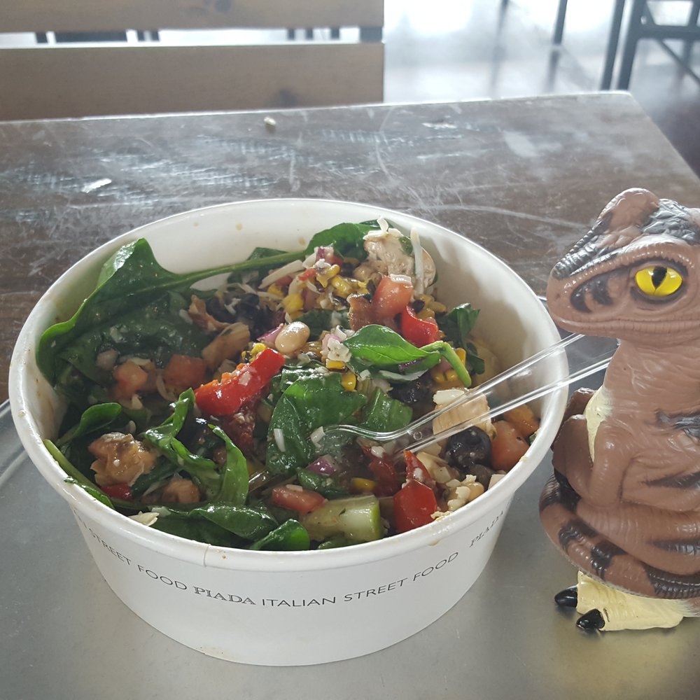 Piada Italian Street Food - Bob the Raptor Says "I really like Salad prey here." - Italian Near Me - Kettering, Ohio Piada Italian Street Food - Bob the Raptor Says "I really like Salad prey here." - Italian Near Me - Kettering, Ohio