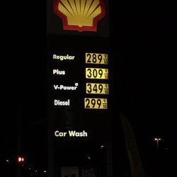 Shell - They say 2.89 on the sign and charge 2.99 after the frn gold points credit
