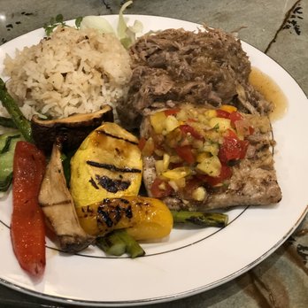 Outrageous Gourmet - mixed grilled vegetables, coconut rice, grilled mahimahi, and pulled pork. - Caterers Near Me - Kailua-Kona, Hawaii Outrageous Gourmet - mixed grilled vegetables, coconut rice, grilled mahimahi, and pulled pork. - Caterers Near Me - Kailua-Kona, Hawaii