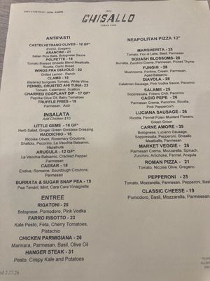 Menu photo 1 Ghisallo Santa Monica, CA
