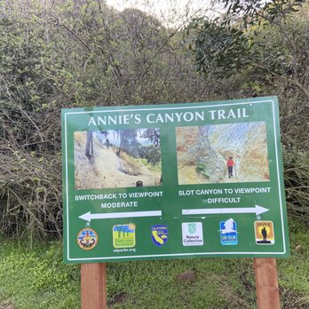 Annie's Canyon Trail - The split for the loop. - Hiking Near Me - Encinitas, California Annie's Canyon Trail - The split for the loop. - Hiking Near Me - Encinitas, California