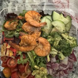 Tossed - Build Your Own Salad (i had shrimp and chicken and was missing the chicken) no refunds Unfortunately