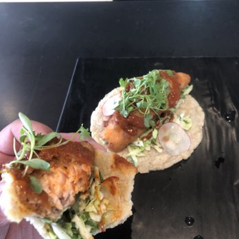 Crooked Gaff Kitchen - Salmon Tacos, big chunks of salmon - Seafood Near Me - Whittier, California