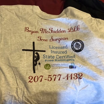 Bryan McFadden Tree Surgeon - New shirt - Tree Services Near Me - Auburn, Maine