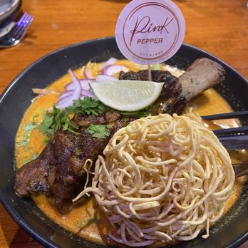 Pink Pepper - Khao Soi Nue with beef short rib - Thai Near Me - Los Angeles, California
