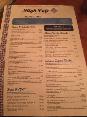Menu photo 2 High Cafe Galway, G