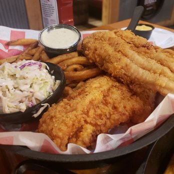 Kloby's Smokehouse - Southern fried catfish platter! With their hand cut fries and coleslaw - Barbeque Near Me - Laurel, Maryland Kloby's Smokehouse - Southern fried catfish platter! With their hand cut fries and coleslaw - Barbeque Near Me - Laurel, Maryland