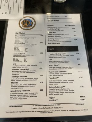 Menu photo 8 Locals Raw Bar Beaufort, SC