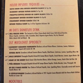 Mi Dia From Scratch - Drink Menu - Tex-Mex Near Me - Flower Mound, Texas