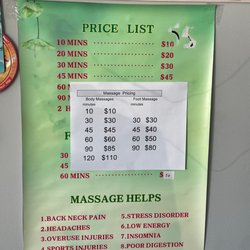 King Massage - Current price list as of March 2023