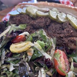 Terra Nova - Roast beef sandwich and spectacular side salad