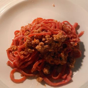 Barrique - Red beet Tagliolini Rossi con Ragu di Quaglia in Fonduta di Taleggio - Wine Bars Near Me - Venice, California Barrique - Red beet Tagliolini Rossi con Ragu di Quaglia in Fonduta di Taleggio - Wine Bars Near Me - Venice, California