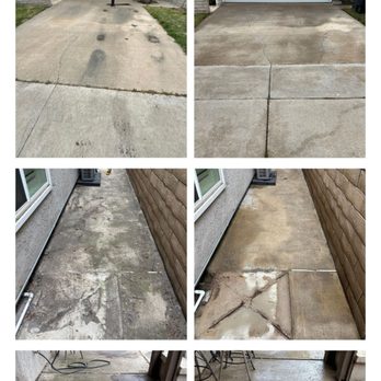 Big City Wash - Before and after concrete cleaning. - Pressure Washers Near Me Big City Wash - Before and after concrete cleaning. - Pressure Washers Near Me