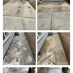 Big City Wash - Before and after concrete cleaning.