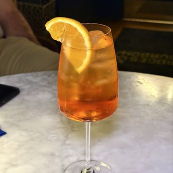 Bridges & Bourbon - HIBISCUS APEROL SPRITZ hibiscus-infused aperol, prosecco, club soda - New American Near Me - Pittsburgh, Pennsylvania Bridges & Bourbon - HIBISCUS APEROL SPRITZ hibiscus-infused aperol, prosecco, club soda - New American Near Me - Pittsburgh, Pennsylvania
