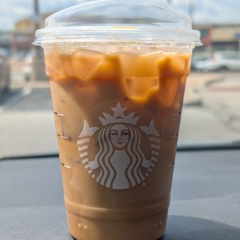 Starbucks - Grande iced coffee with oat beverage. It's $3.50. I got the extra oat beverage waived off. Decent! - Coffee & Tea Near Me - Markham, Ontario