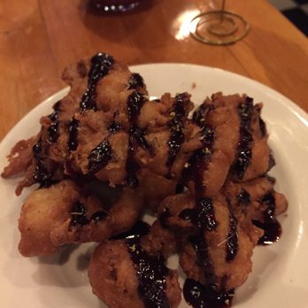 Esters Enoteca - Chickpea-Cauliflower Fritters with fennel pollen and saba - Bars Near Me - Seattle, Washington