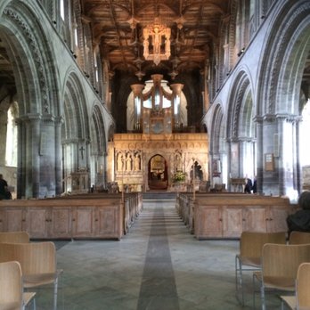 St Davids Cathedral - Interior, with beautiful ceilings - Churches Near Me - St Davids, ABE