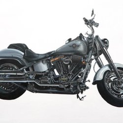 Elise McKenna Design - A custom Harley-Davidson painted on 20x30" canvas.