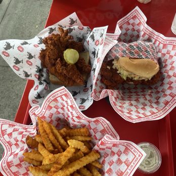 Howlin' Ray's - The Sando, fries and tenders!! - Southern Near Me - Pasadena, California