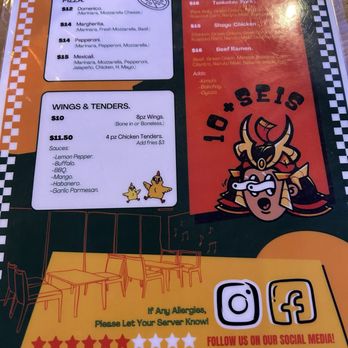 10 Mas Seis - Menu - Burgers Near Me - McAllen, Texas