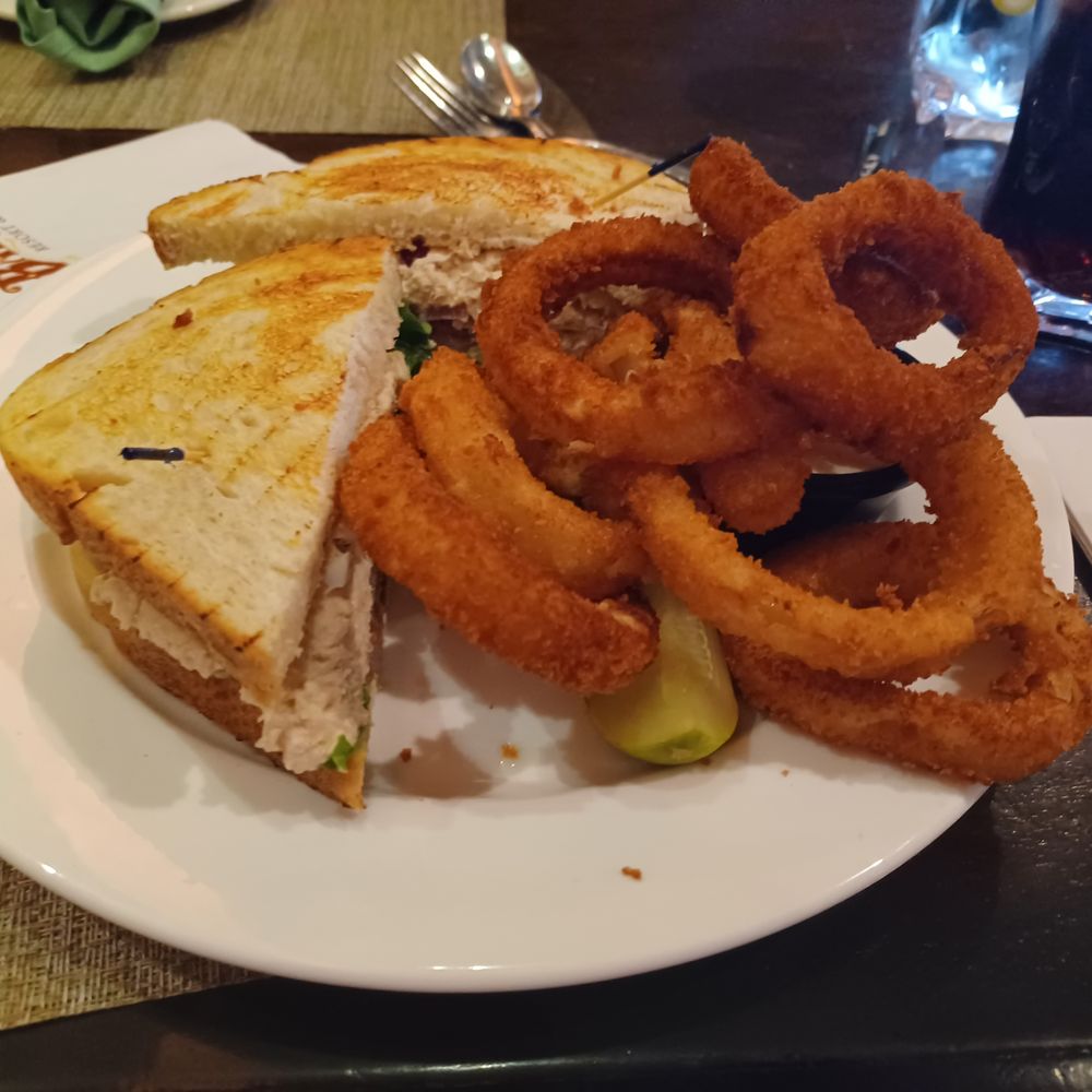 Tuna Salad Sandwich with Onion Rings - $13.95. Tuna Salad Sandwich with Onion Rings - $13.95.