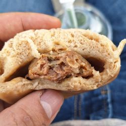 Downtown Arcadia Holiday Fair - Pork and veggie bao from Sunday Cafe food truck