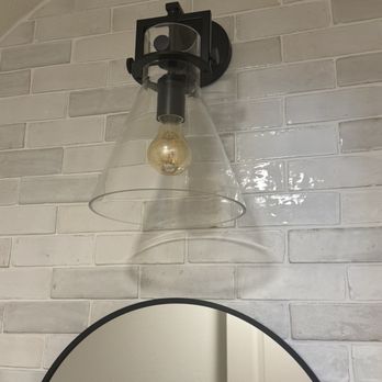 Amped Electrical - Installed this cool pendant light in the bathroom. - Electricians Near Me