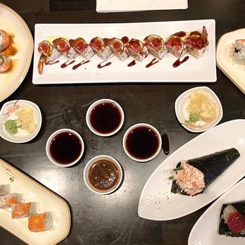 Sushi Koen - April Roll, Rainbow Roll, James Bond Roll, California and Tuna Hand Rolls, Paradise Roll - Japanese Near Me - Round Rock, Texas