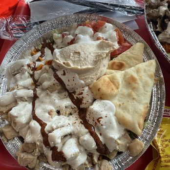 The Halal Guys - Small chicken platter with Hummus - Halal Near Me - Fremont, California