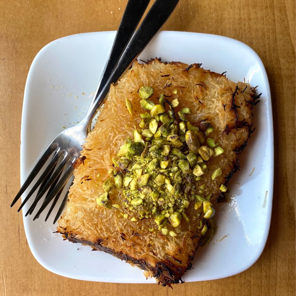 Fava Pot - Kunafa with sweet cheese - Mediterranean Near Me - Falls Church, Virginia Fava Pot - Kunafa with sweet cheese - Mediterranean Near Me - Falls Church, Virginia