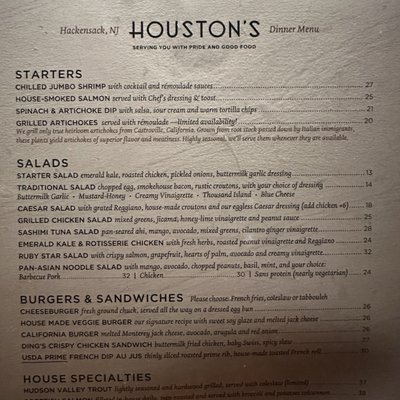 Menu photo 8 Houston's Restaurant Hackensack, NJ