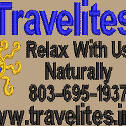 Travelites Nudist Retreat - Embroidery on all clothing in the park's store and on all staff's tshirts