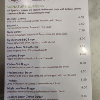 Nest Burger - Burgers Near Me - Plano, Texas