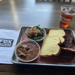 Fox Bros BBQ - Ribs stew and green beans
